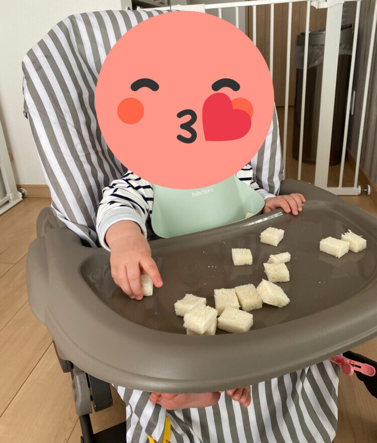 背もたれを起こして椅子として使っているネムリラ