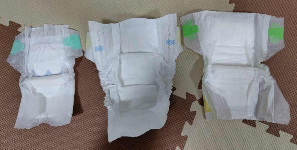 3000gと新生児オムツ比較