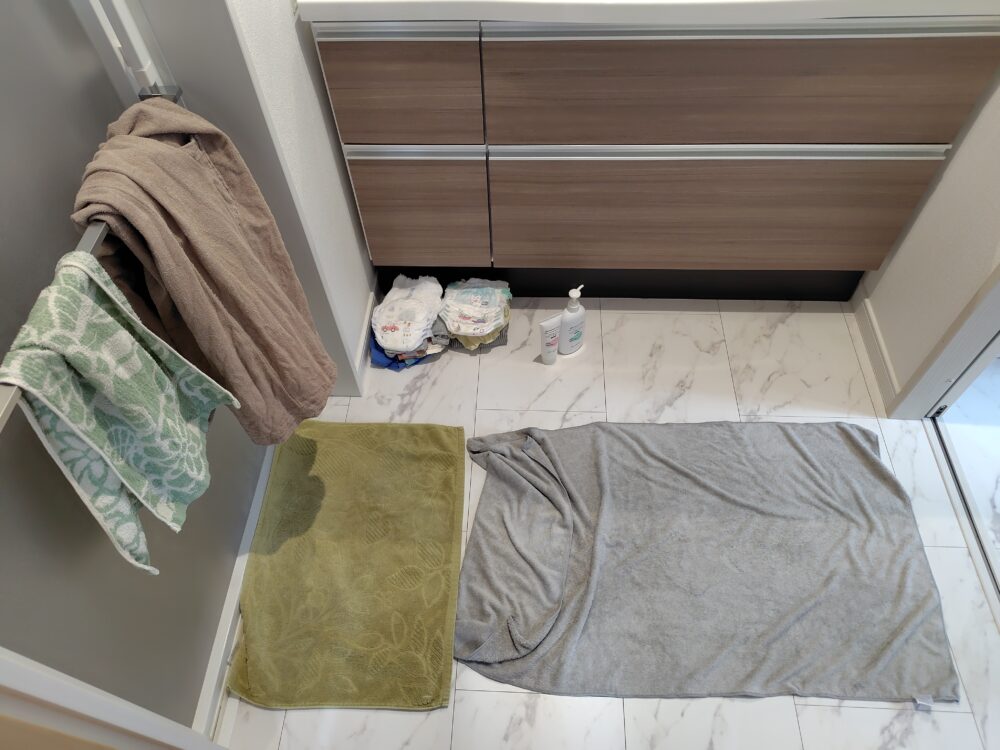 脱衣所準備