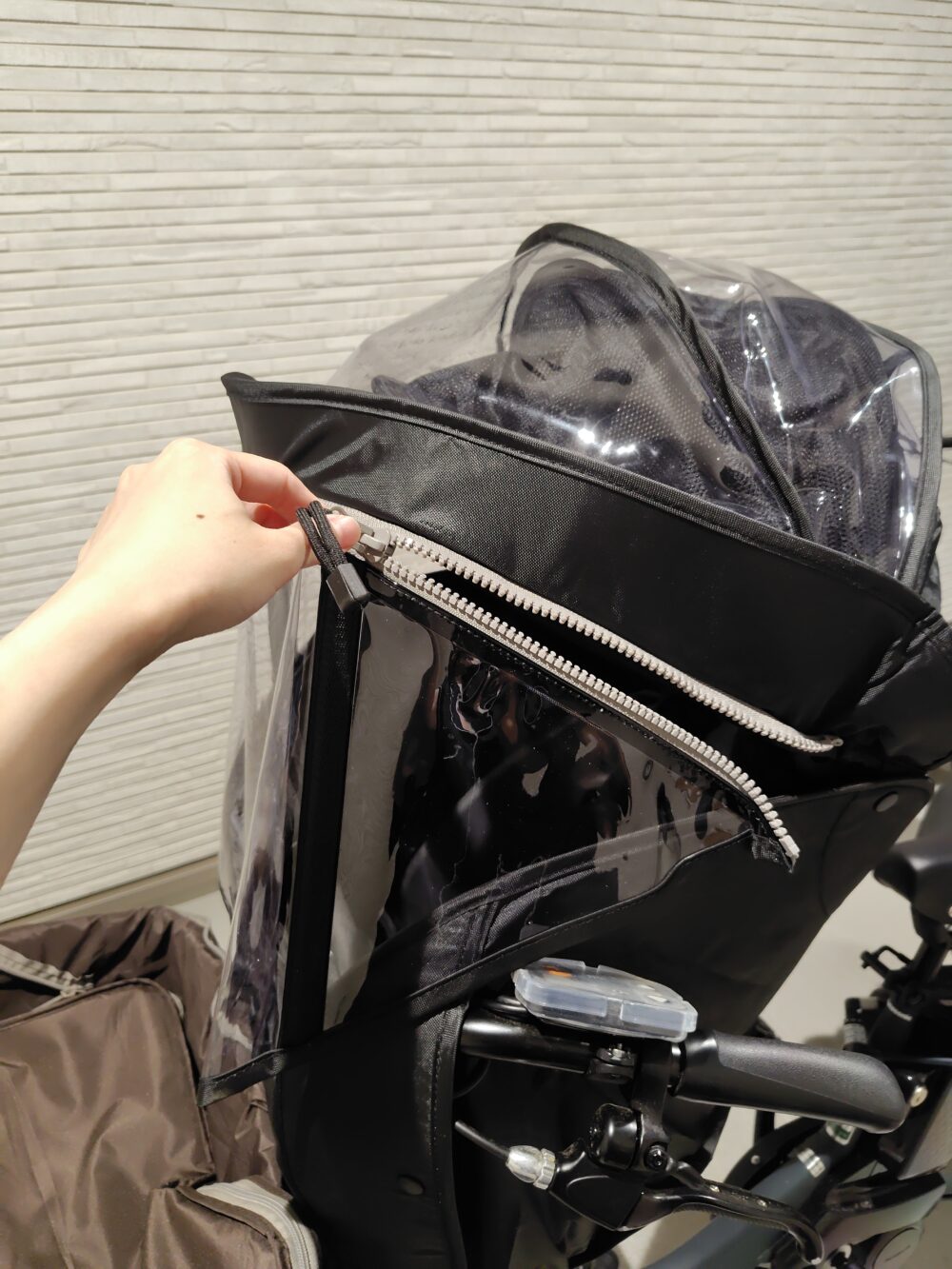 前レインカバー ファスナー