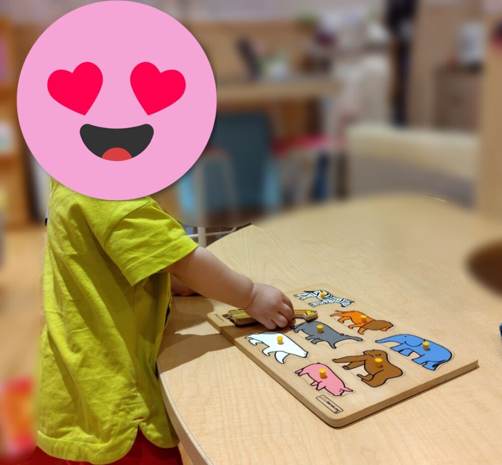 長男が最初に遊んでいた型はめパズル