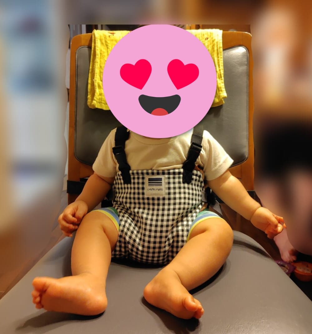 帰省先で購入したチェアベルト